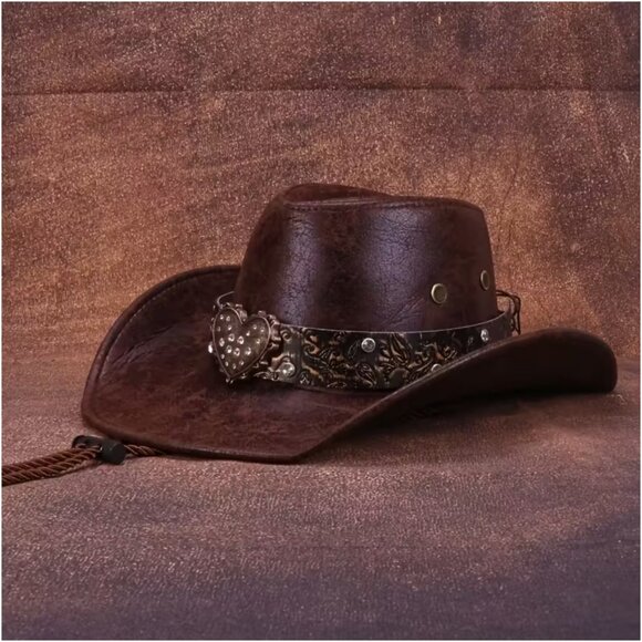 Hat Western Rhinestone Embellished Casual Boho-Chic Rodeo Concert BBQ Fashion